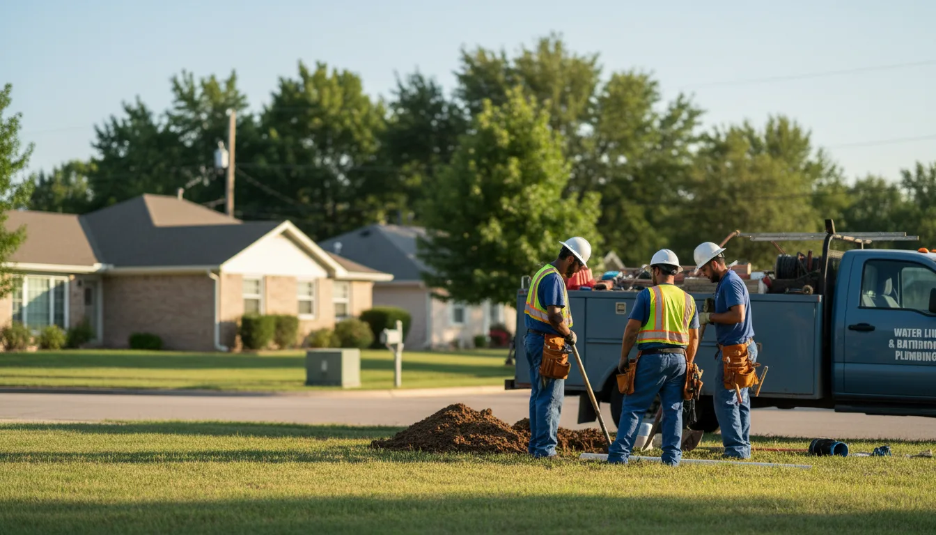 Residential water line and bathroom plumbing service in Mulga, AL